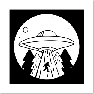 UFO Alien Bigfoot Abduction Conspiracy Theory Posters and Art